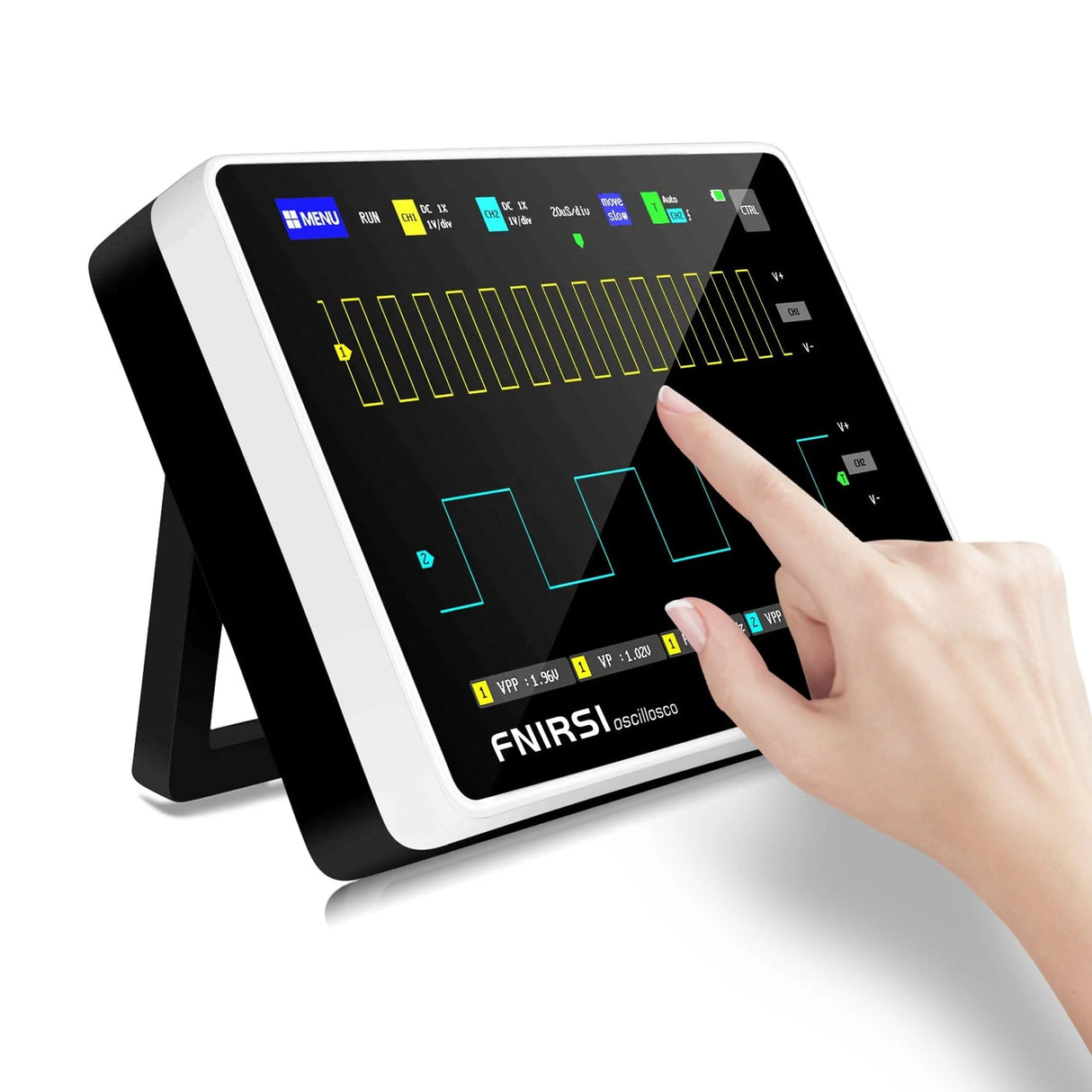 FNIRSI® 1013D Tablet Dual Channel 100MHz 1GS/s Touchable Panel Oscilloscope