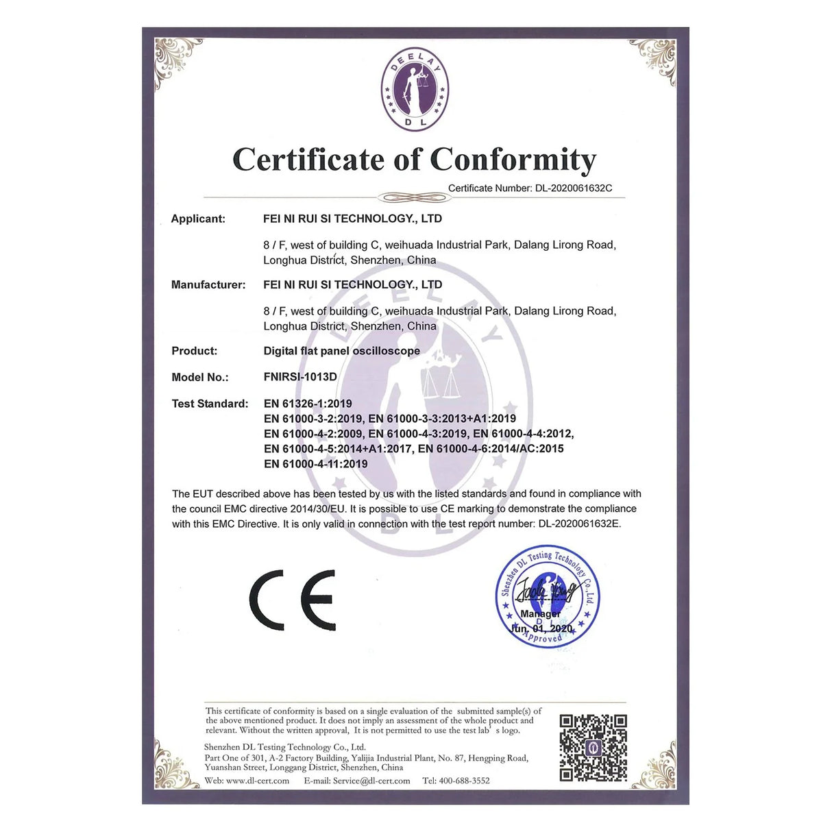 FNIRSI® 1013D Tablet Dual Channel 100MHz 1GS/s Touchable Panel Oscilloscope