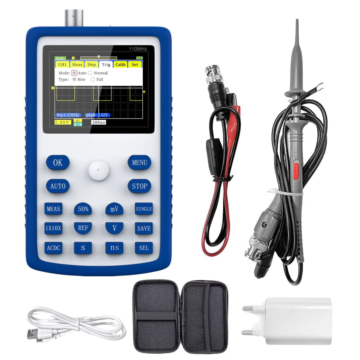 FNIRSI® 1C15 110MHz 500MS/s Handheld Mini Digital Oscilloscope