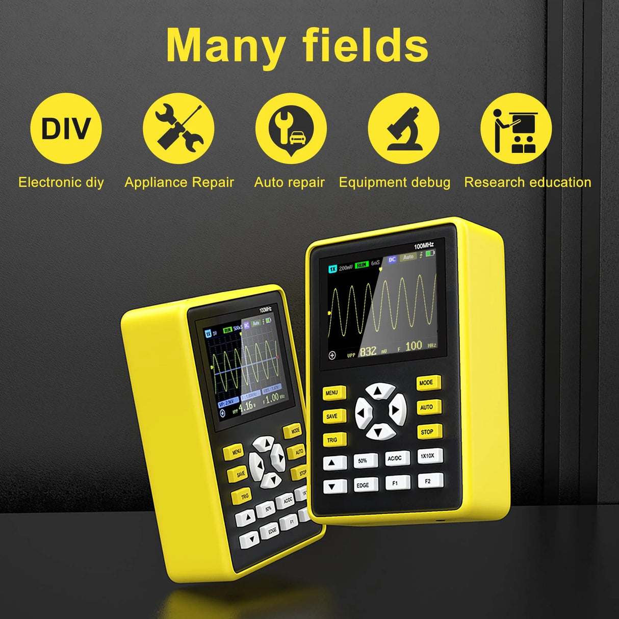 FNIRSI® 5012H 100MHz 500MS/s Digital Handheld Pocket Oscilloscope