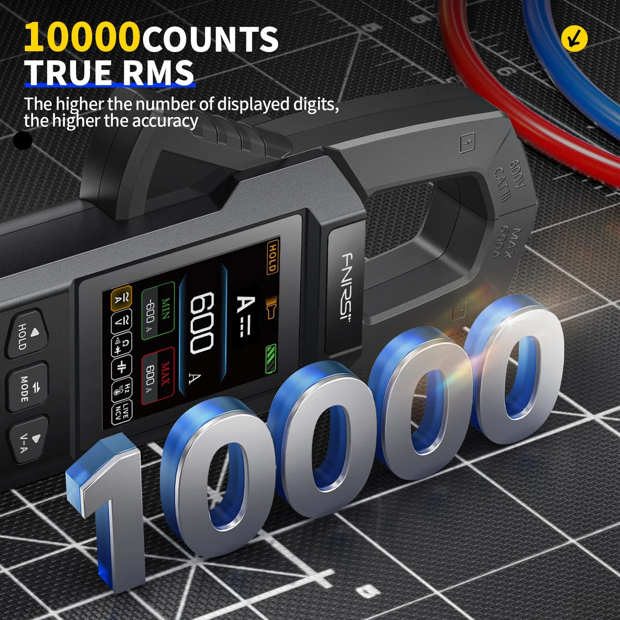 FNIRSI® DMC-100 DC AC Current Voltage Clamp Meter Digital Multimeter