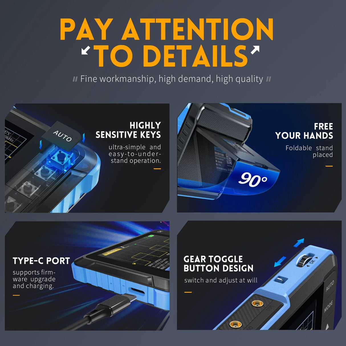 FNIRSI® DSO-153 2-IN-1 Mini 1MHz 5MS/s Digital Oscilloscope Waveform Generator