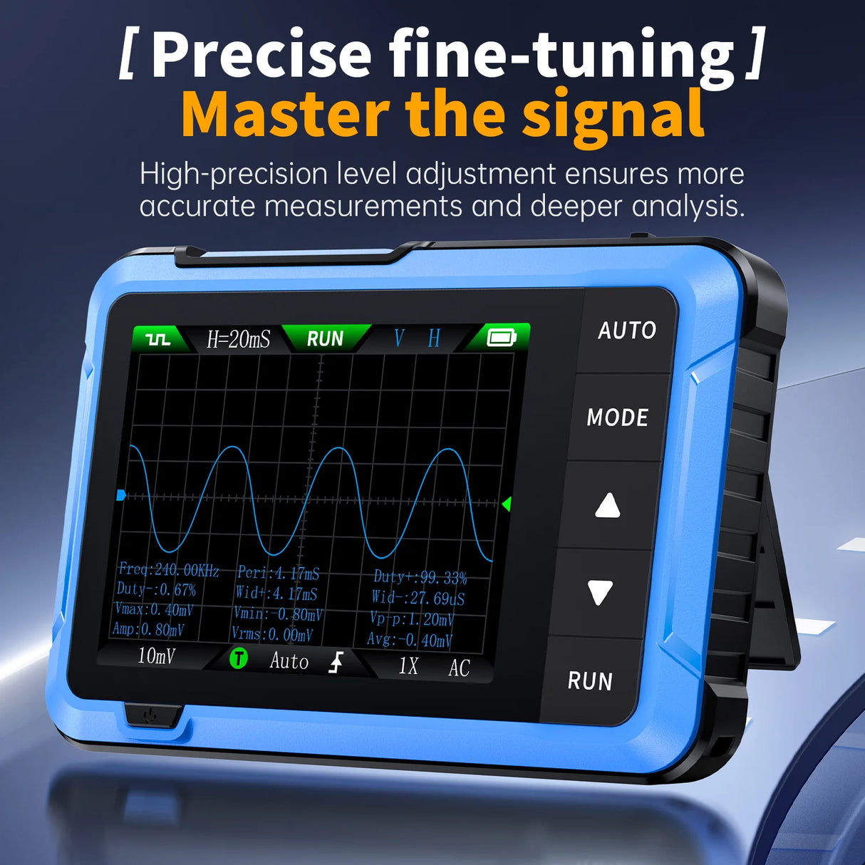 FNIRSI® DSO-510 10MHz 48MS/s Mini Handheld Digital Oscilloscope Signal Generator