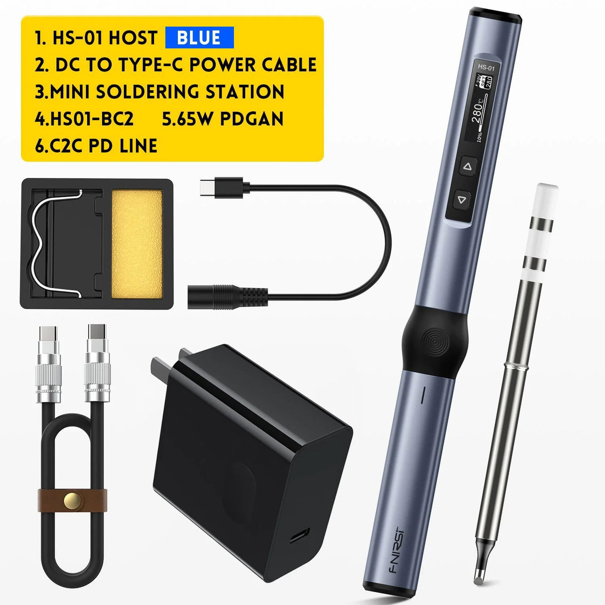 FNIRSI® HS-01 Intelligent Soldering Iron