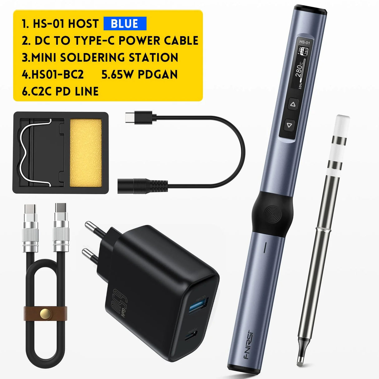 FNIRSI® HS-01 Intelligent Soldering Iron