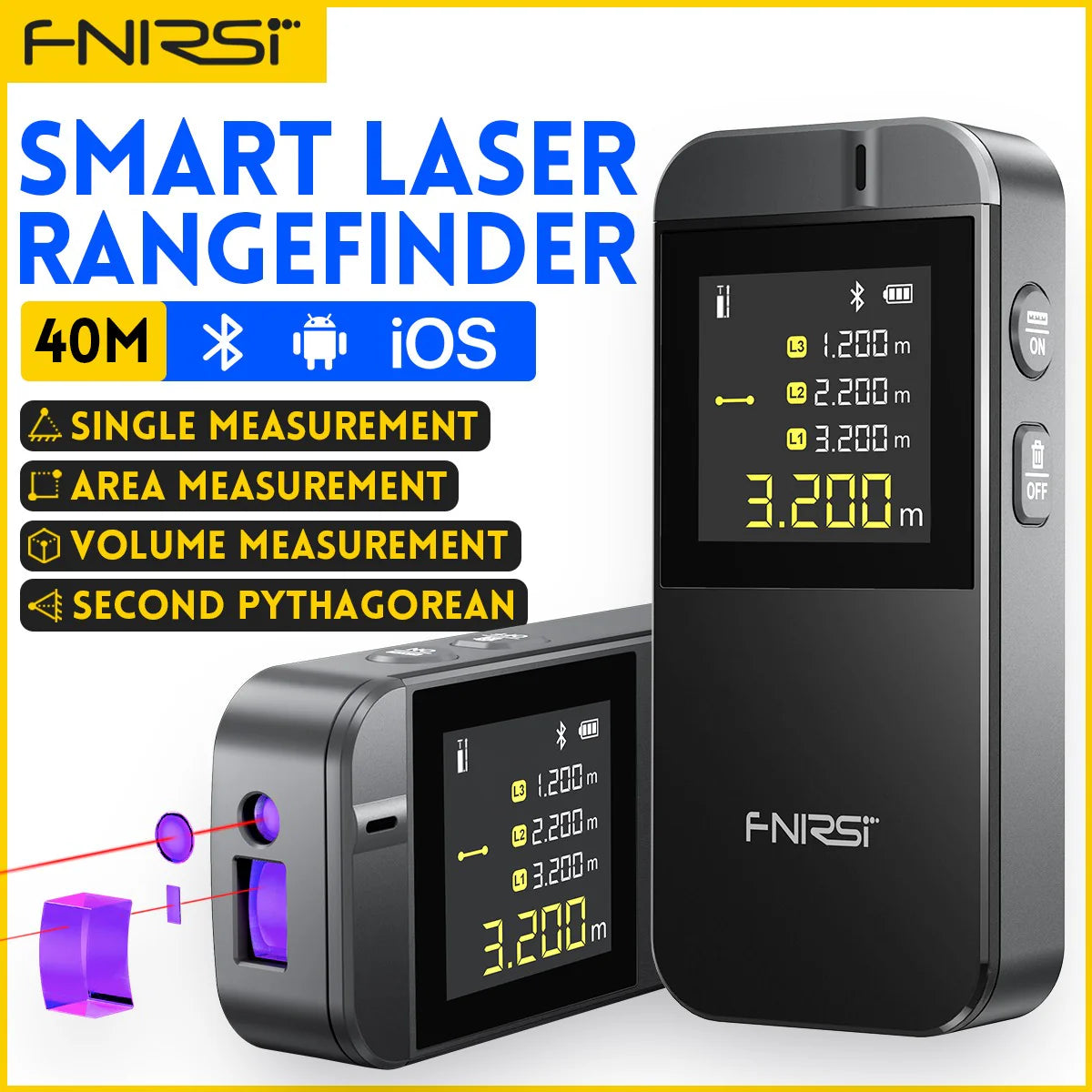 FNIRSI® IR40 Smart Laser Rangefinder