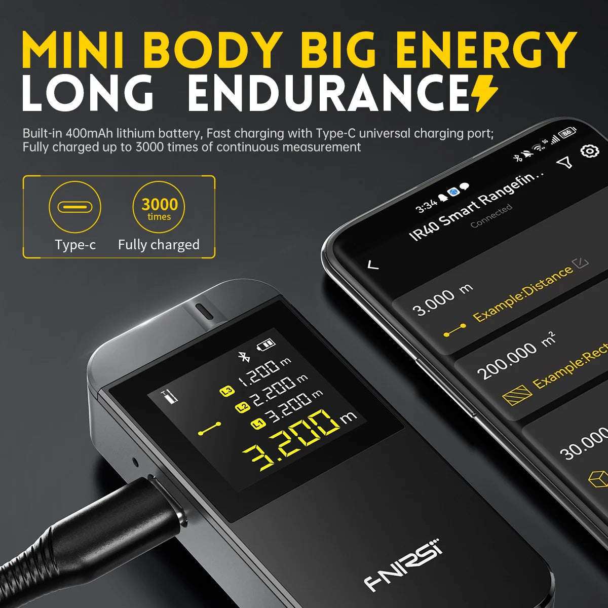 FNIRSI® IR40 Smart Laser Rangefinder