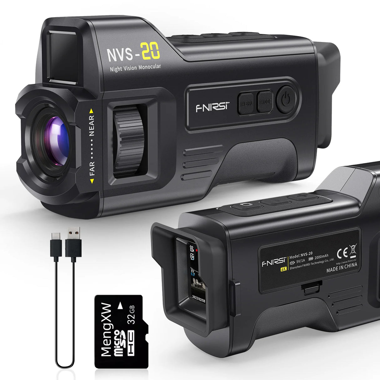 FNIRSI® NVS-20 4K HD Monocular Night Vision Device Infrared 6x Digital Zoom