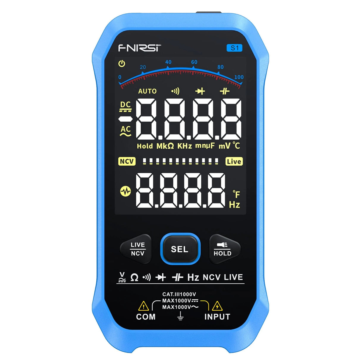 FNIRSI® S1 Large Screen Digital Display Smart Multimeter