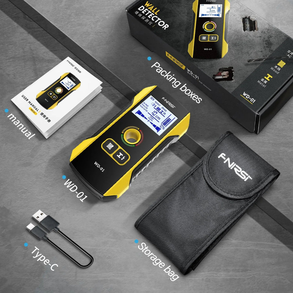 FNIRSI® WD-01 Wall Detector Scanner