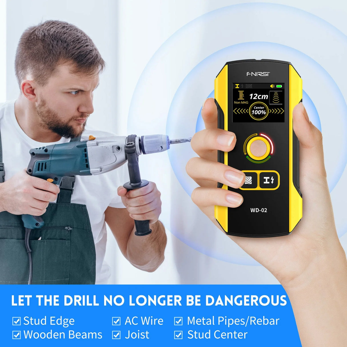 FNIRSI® WD-02 Wall Detector Scanner