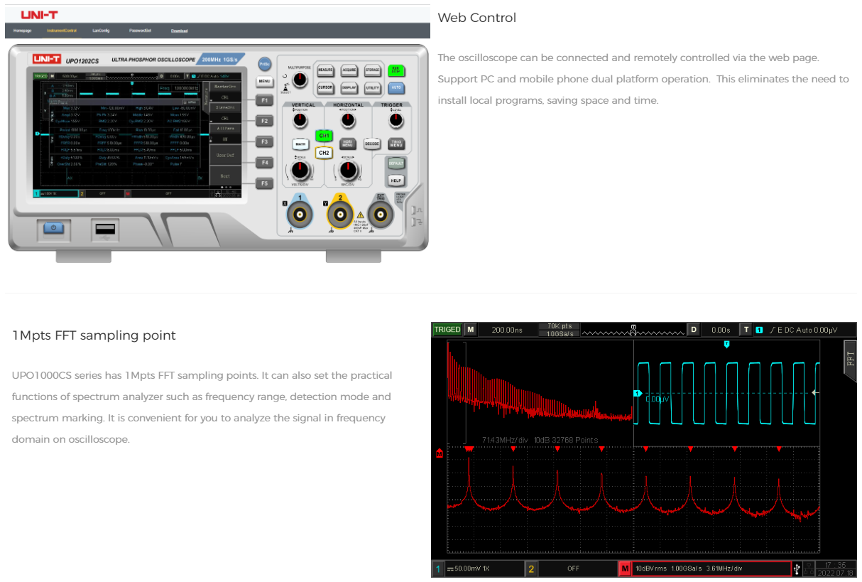UNI-T UPO1202CS Digital Oscilloscope