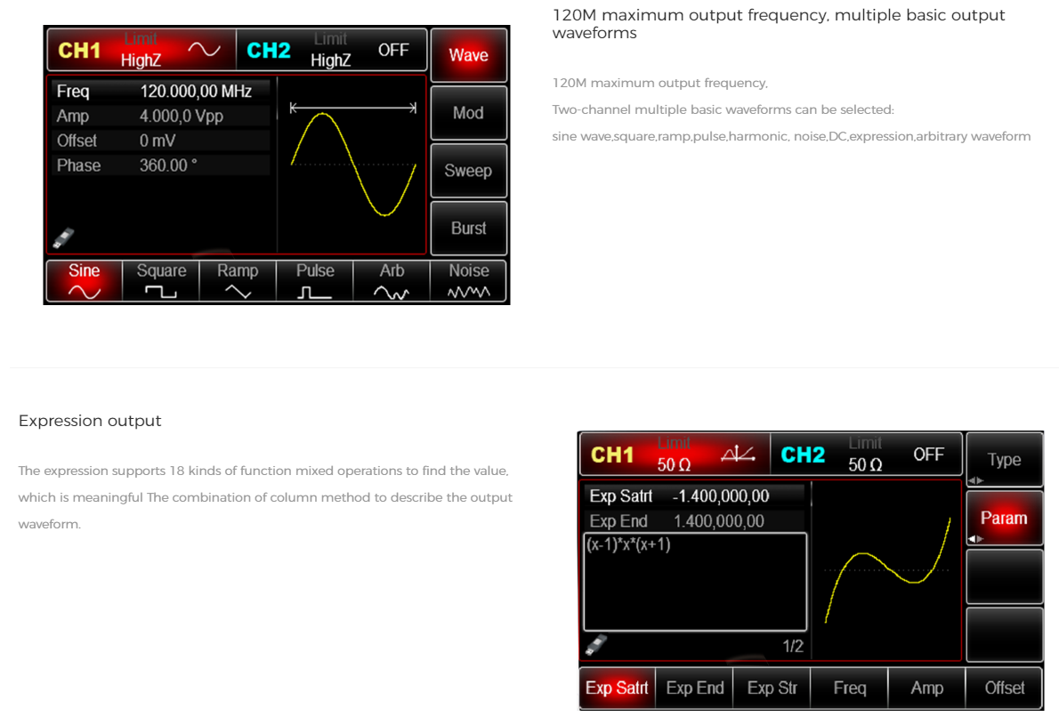 UNI-T UTG2122B Waveform Generator