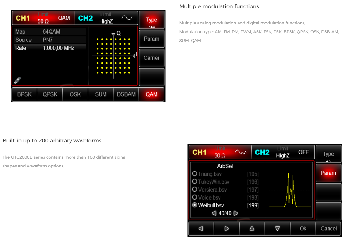 UNI-T UTG2082B Waveform Generator