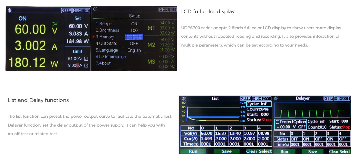 UNI-T UDP6720 Power Supplies